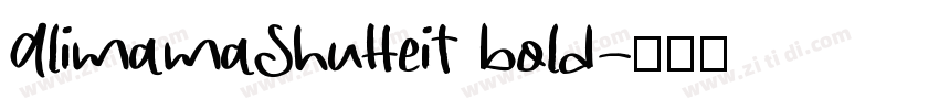 AlimamaShuHeiT bold字体转换